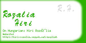 rozalia hiri business card